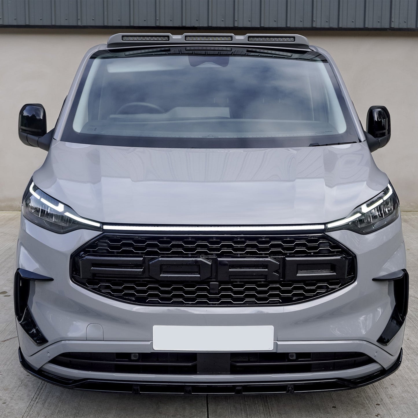 Ford Transit Custom MK2 2024 On Front Aero Canard Loops In Gloss Black - TMC Motorsport