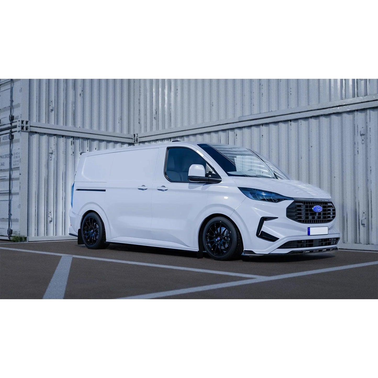 Ford Transit Custom MK2 2024 On Front Aero Canard Loops In Gloss Black - TMC Motorsport