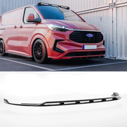Ford Transit Custom MK2 2024 On Front Splitter Gloss Black V2 - TMC Motorsport