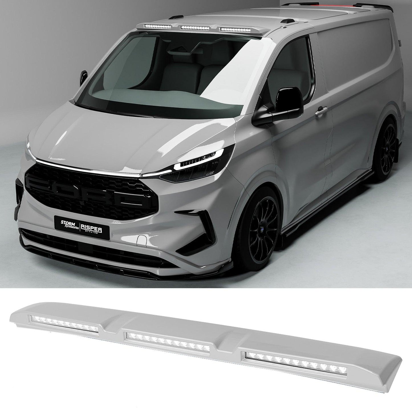 Ford Transit Custom MK2 2024 on Luminex Roof Light Pod With Amber Strobe Colour Coded - TMC Motorsport