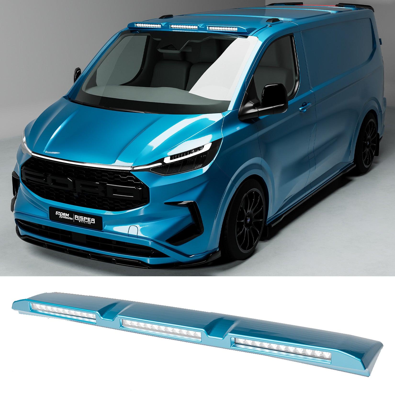 Ford Transit Custom MK2 2024 on Luminex Roof Light Pod With Amber Strobe Colour Coded - TMC Motorsport