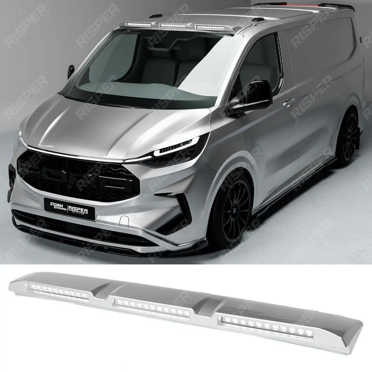 Ford Transit Custom MK2 2024 on Luminex Roof Light Pod With Amber Strobe Colour Coded