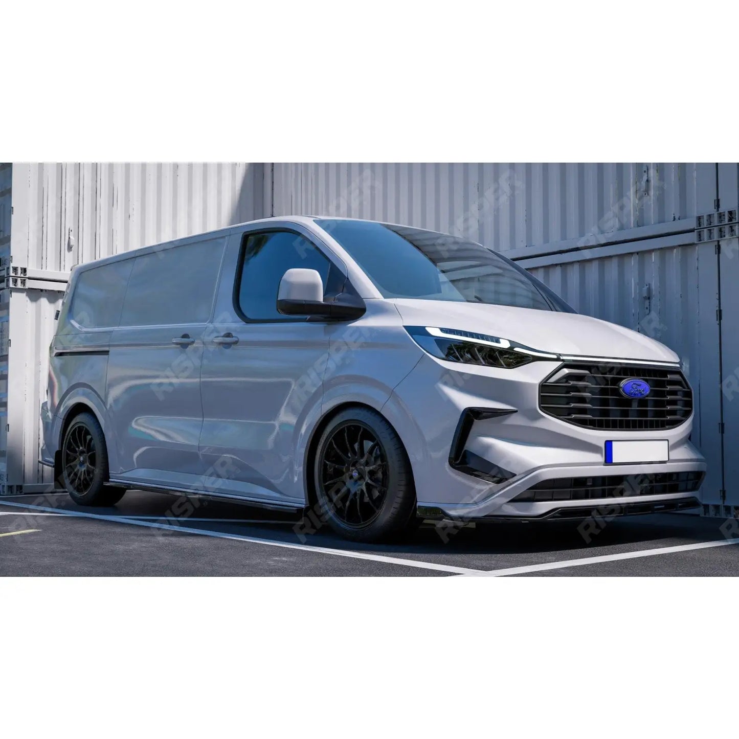 Ford Transit Custom MK2 2024 on TAILGATE LWB Full Low Line Aero Kit In Gloss Black