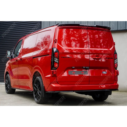 Ford Transit Custom MK2 2024 On Rear Bumper Splitter In Gloss Black 3 Piece