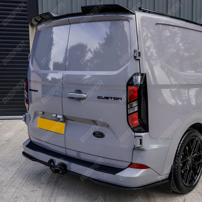 Ford Transit Custom MK2 2024 On Rear Bumper Splitter In Gloss Black 3 Piece