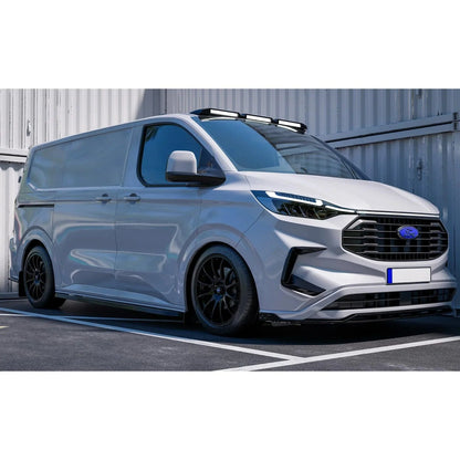 Ford Transit Custom MK2 2024 On Trapezoid Side Bars SWB In Gloss Black - TMC Motorsport