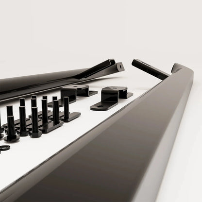 Ford Transit Custom MK2 2024 On Trapezoid Side Bars SWB In Gloss Black - TMC Motorsport