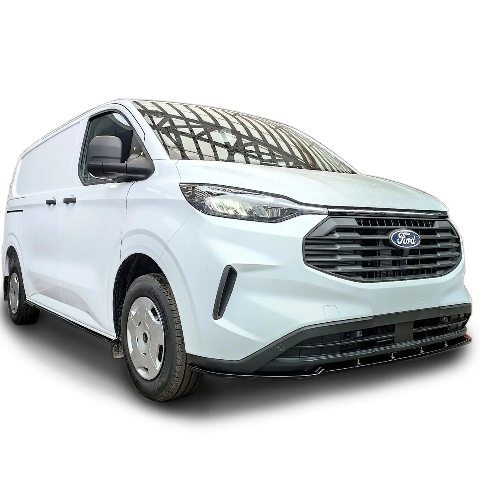 Ford Transit Custom MK2 2024 on Trend & Limited Front Splitter In Gloss Black - TMC Motorsport