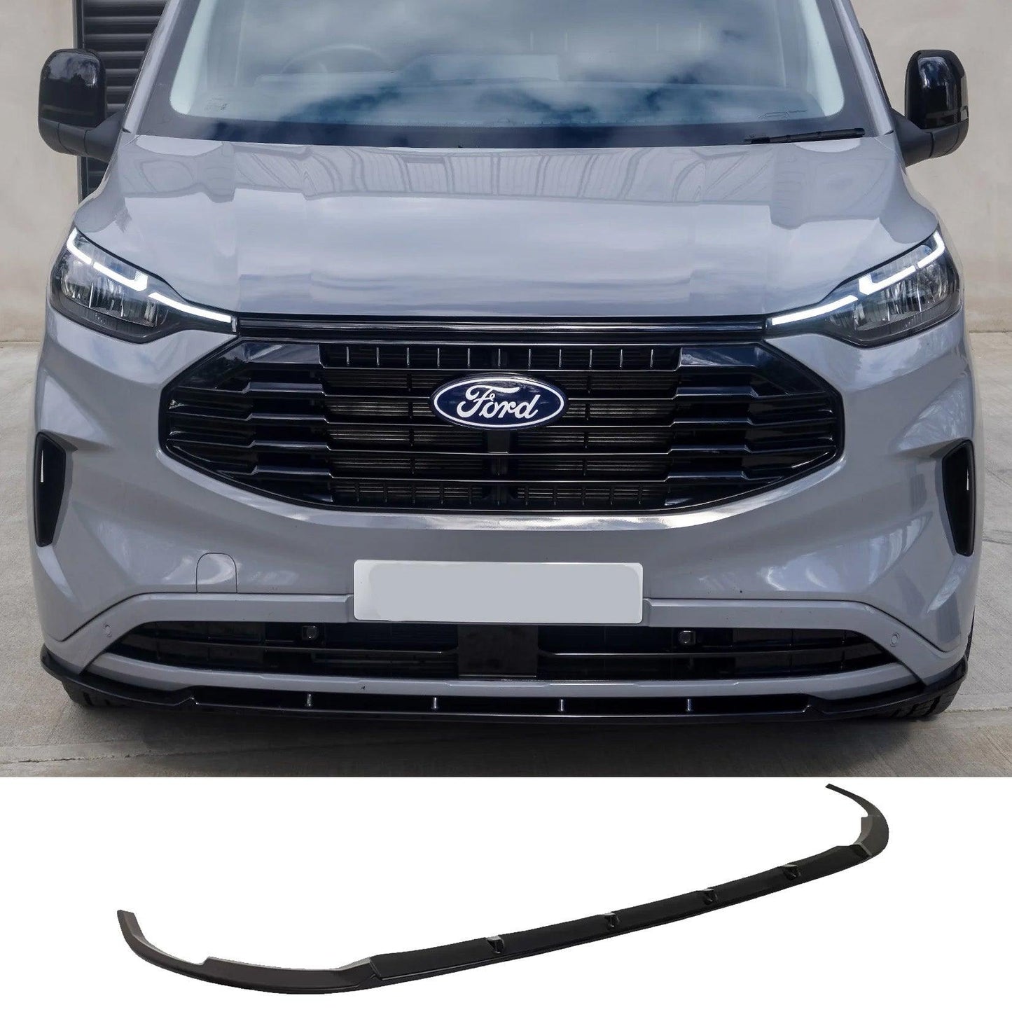 Ford Transit Custom MK2 2024 on Trend & Limited Front Splitter In Gloss Black - TMC Motorsport