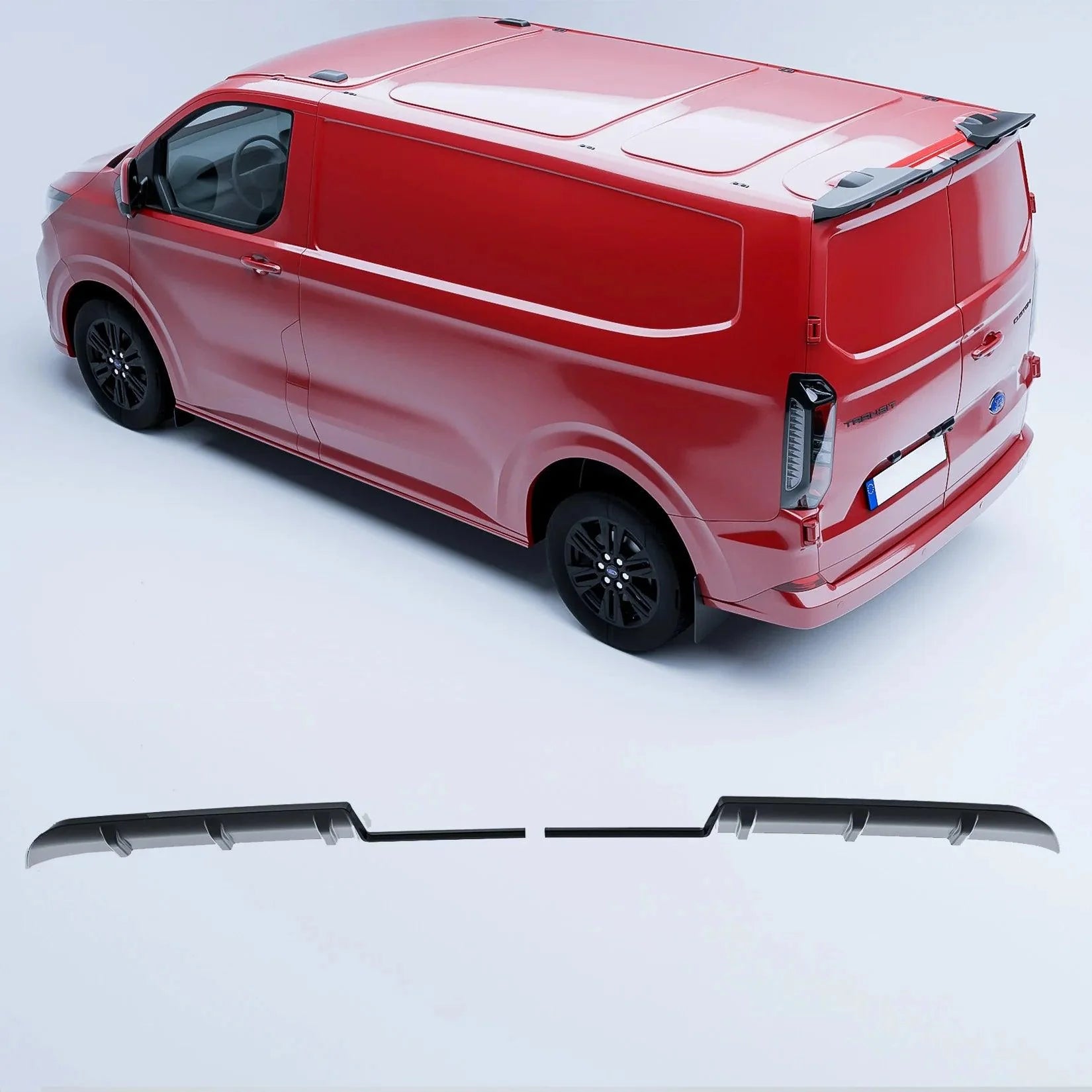 Ford Transit Custom MK2 2024 On V1 Rear Spoiler For Barn Door In Gloss Black - TMC Motorsport