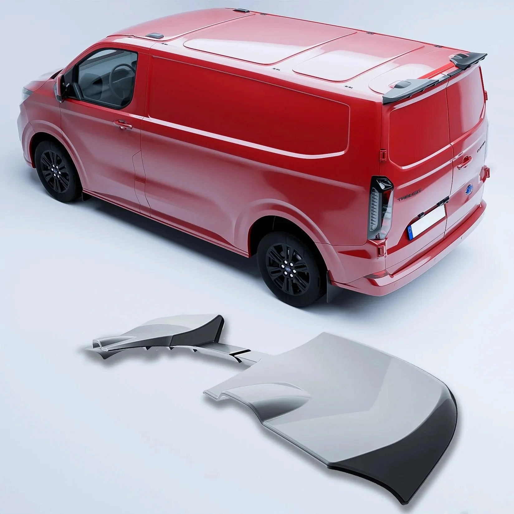 Ford Transit Custom MK2 2024 On V1 Rear Spoiler For Barn Door In Gloss Black - TMC Motorsport