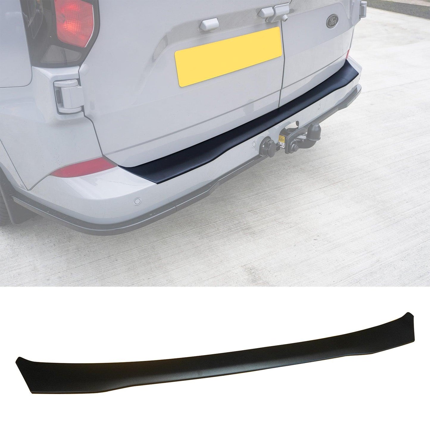 Ford Transit Custom MK2 2024+ Rear Bumper Protector Black Matte Texture Barn Door - TMC Motorsport