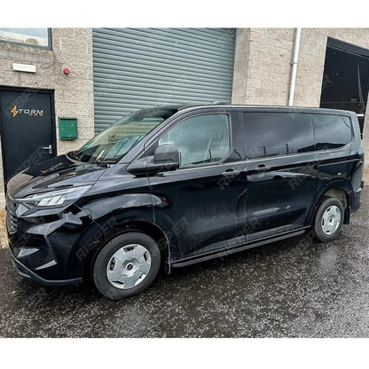 Ford Transit Custom MK2 SWB 2024 On Trapezoid Side Bars In Matt Black