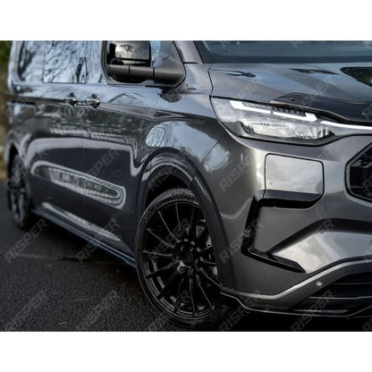 Ford Transit E Custom & PHEV MK2 2024 on Front Aero Canard Loops In Gloss Black