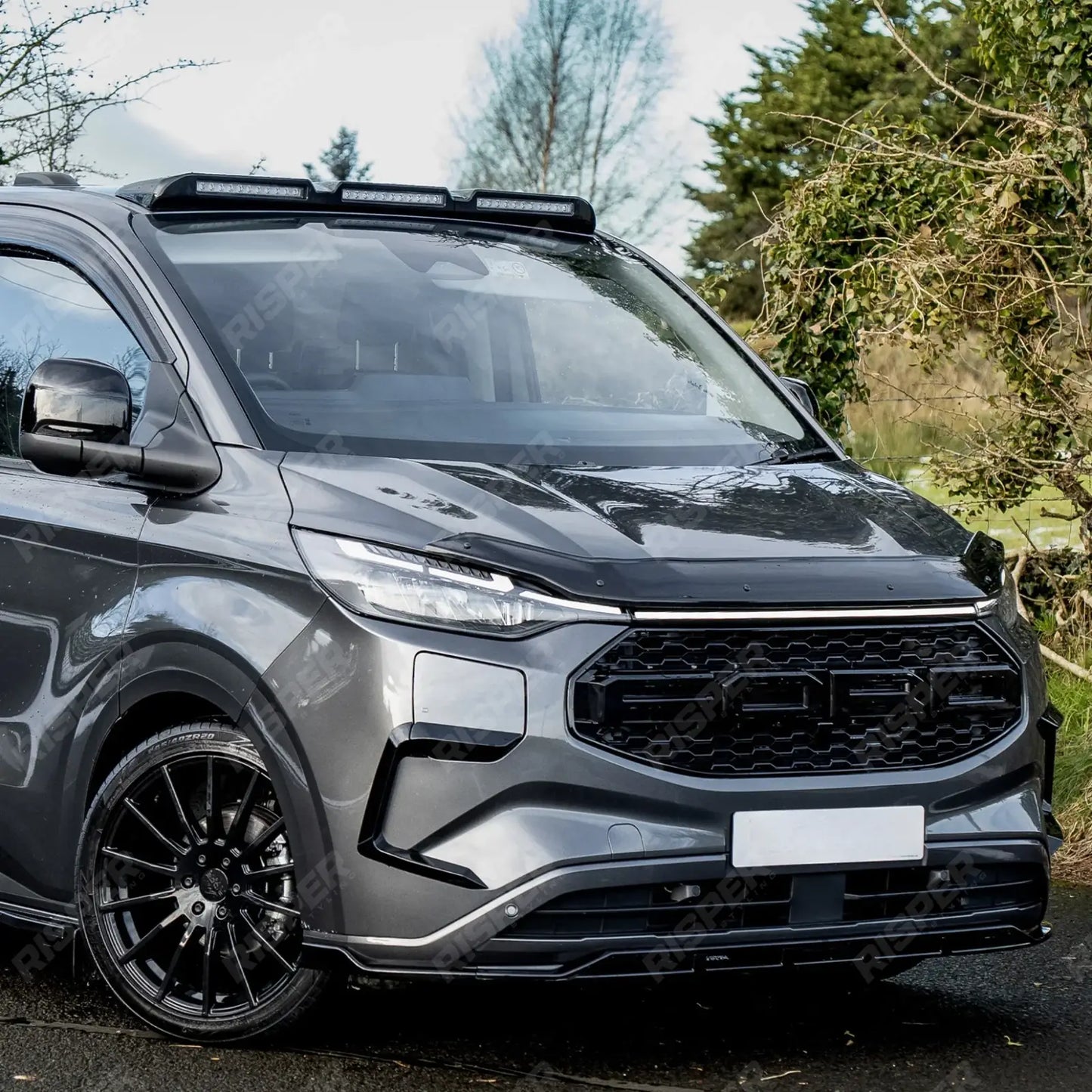 Ford Transit Custom MK2 2024 on PHEV TAILGATE SWB  Full Low Line Aero Kit In Gloss Black