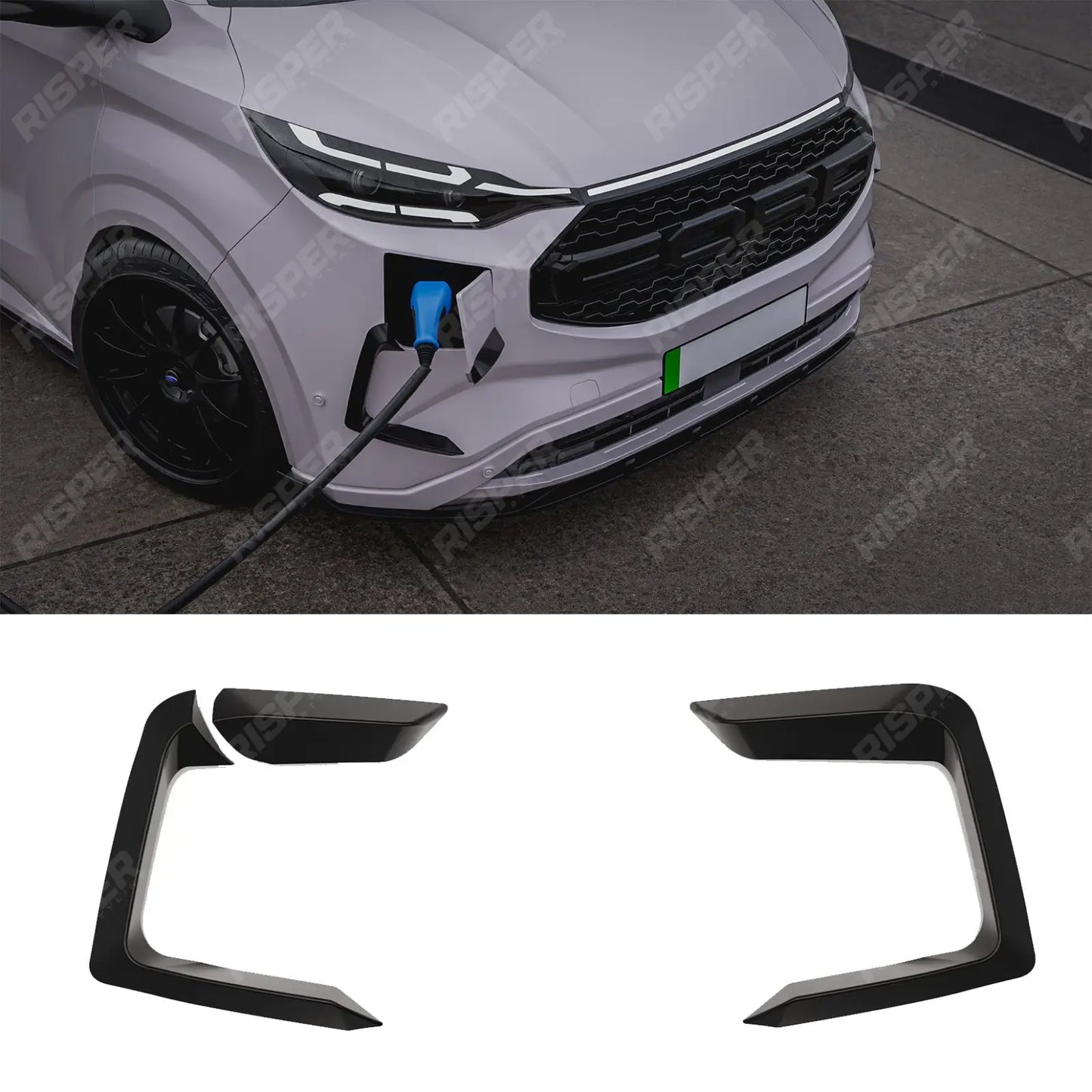 Ford Transit Custom MK2 2024 on PHEV TAILGATE LWB Full Low Line Aero Kit In Gloss Black