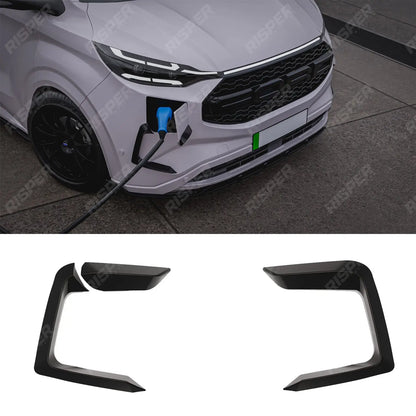 Ford Transit E Custom & PHEV MK2 2024 on Front Aero Canard Loops In Gloss Black