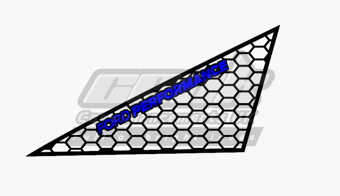 MK8 / MK8.5 Ford Fiesta Front Quarter Window Panels - Ford Performance Hex