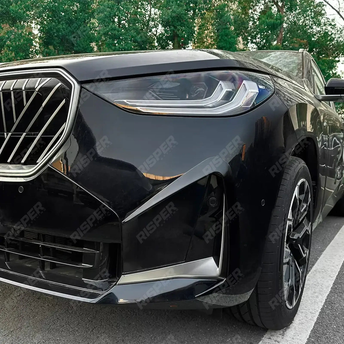 M-Sport Front Bumper Canards In Gloss Black For BMW X3 G45 2025+