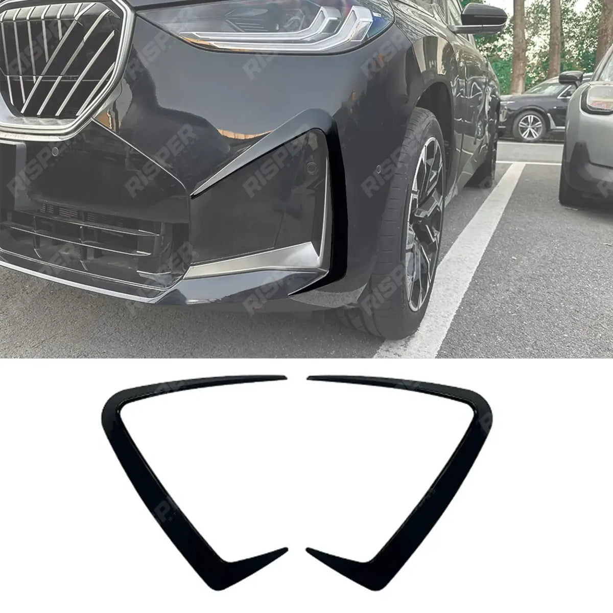 M-Sport Front Bumper Canards In Gloss Black For BMW X3 G45 2025+