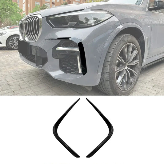 Front Bumper Canards In Gloss Black For BMW X5 G05 (PRE LCI) M Sport 2019-2022