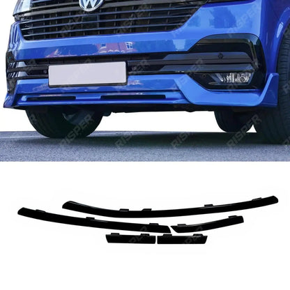 Front Bumper Lower 5PCS Grille Trim Inserts For VW T6.1 2019-2024