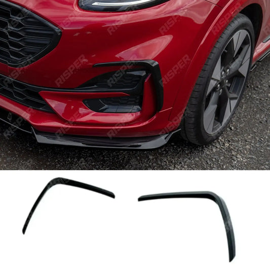 Front Canards In Gloss Black For Ford Puma ST Line & ST Line X 2019+