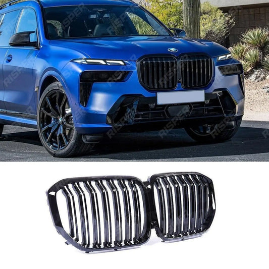 Front Grill Dual Slat X5M Style In Gloss Black For BMW X7 G07 2018 - 2023