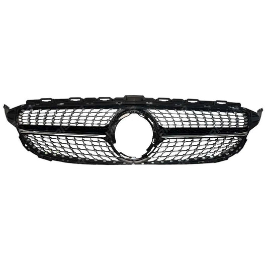 Front Grille Diamond Style (Without Camera) For Mercedes C205 W205 2019-2021