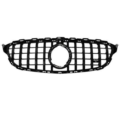 Front Grille GT GRL Look In Gloss Black (Camera Compatible) For Mercedes C205 W205 2019-2021