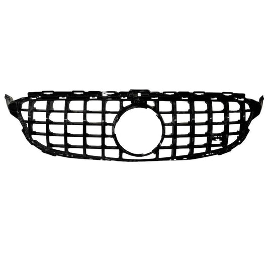 Front Grille GT GRL Look (Without Camera) In Gloss Black For Mercedes C205 W205 2015-2018