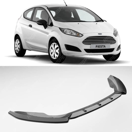 Front Splitter Gloss Black For Ford Fiesta MK7 Facelift 12-17 Risper