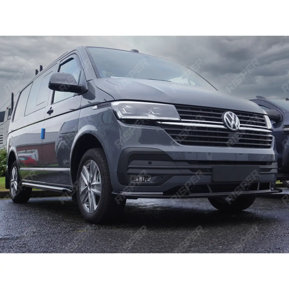 Front Splitter Gloss Black For VW Transporter T6.1