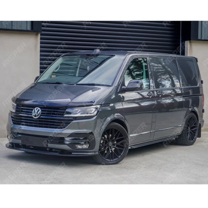 Front Splitter Gloss Black For VW Transporter T6.1