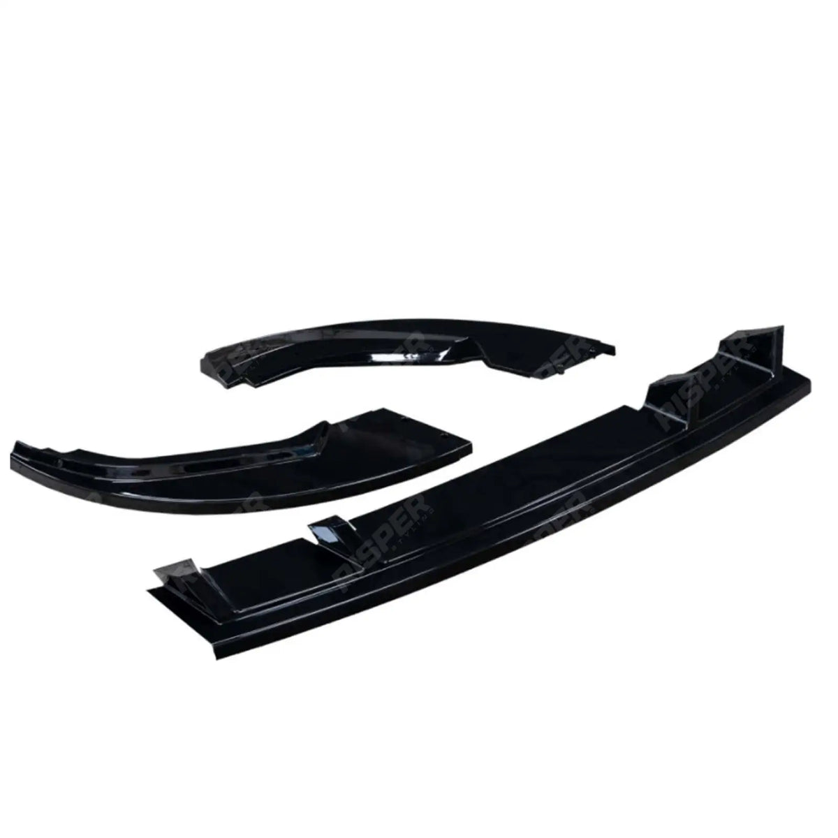 Front Splitter Gloss Black For VW Transporter T6.1