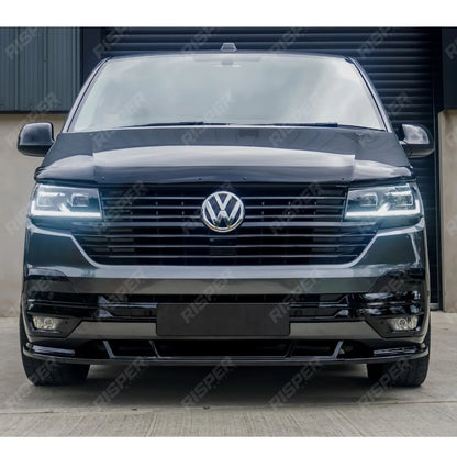 Front Splitter Gloss Black For VW Transporter T6.1