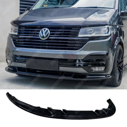 Front Splitter Gloss Black For VW Transporter T6.1