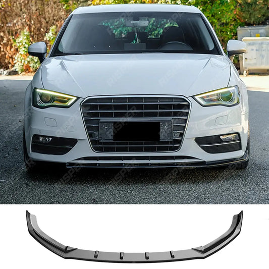 Front Splitter in Gloss Black For Audi A3 8v Sportback  2013-2016