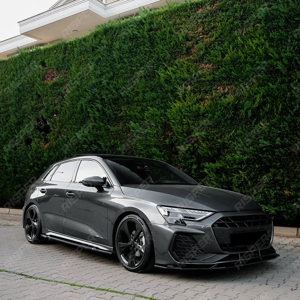 Front Splitter in Gloss Black For Audi A3 8y 2025 on S-line / S3 Sportback