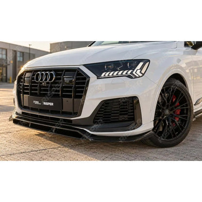 Front Splitter In Gloss Black For Audi Q7 S Line 4m 2019+