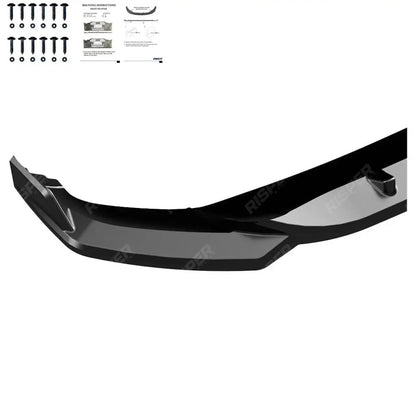 Front Splitter In Gloss Black For Audi SQ5 / Q5 S-Line Mk2 Facelift 2020-2024
