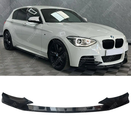 Front Splitter In Gloss Black For Bmw 1 Series F20 M Sport Pre Lci 2012-2015