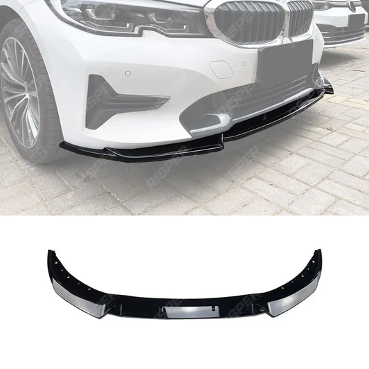 FRONT SPLITTER IN GLOSS BLACK For BMW 3 SERIES G20 PRE LCI 2019-2022 - STANDARD (NON M SPORT)