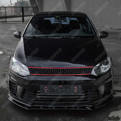 Front Splitter in Gloss Black For Volkswagen Polo Gti Mk5 2009-2014