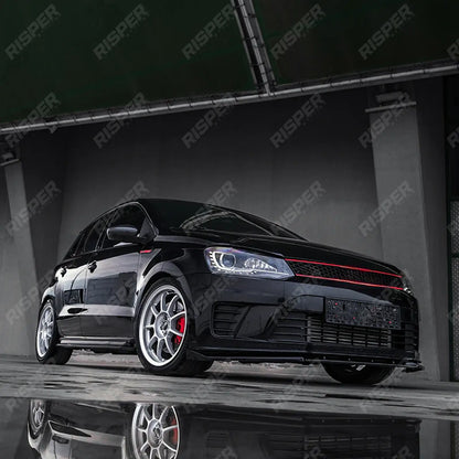 Front Splitter in Gloss Black For Volkswagen Polo Gti Mk5 2009-2014