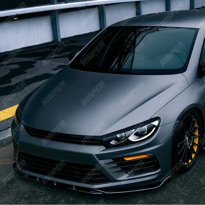 Front Splitter in Gloss Black For Volkswagen Scirocco R 2014-2017