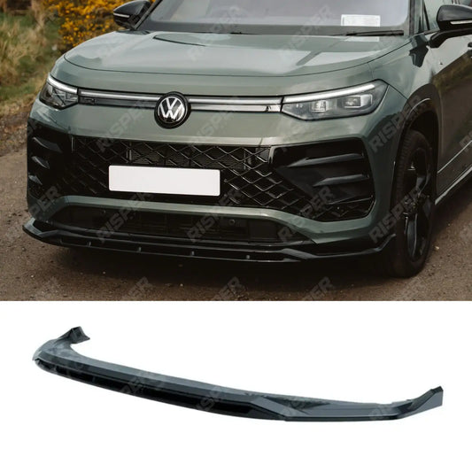 Front Splitter In Gloss Black For VW Tayron R-Line MK1 2025 On