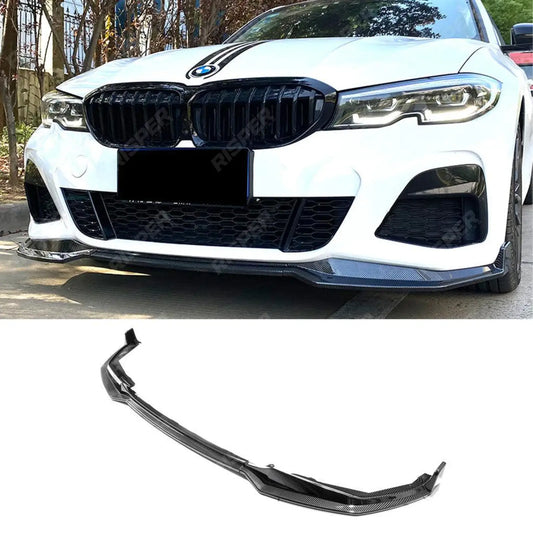 Front Splitter Lip Carbon Look For BMW 3 Series M Sport G20 G21 2018-2021 (pre-lci)