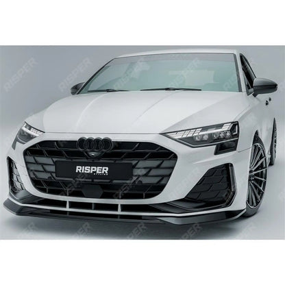 Front Splitter Lip In Gloss Black For Audi A3 S Line S3 8Y Saloon / Sportback 2024+