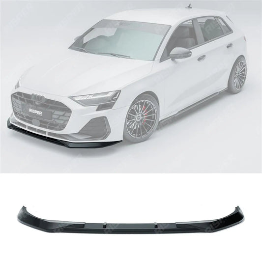 Front Splitter Lip In Gloss Black For Audi A3 S Line S3 8Y Saloon / Sportback 2024+